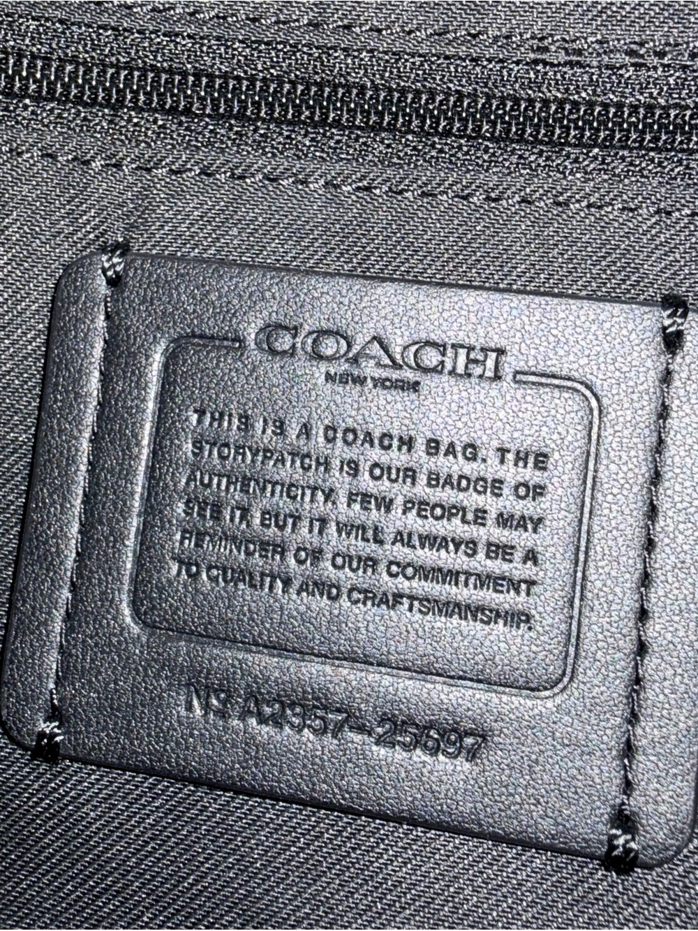 Rare Coach Signature Outline File Bag - Brown/Black - Picture 5 of 8